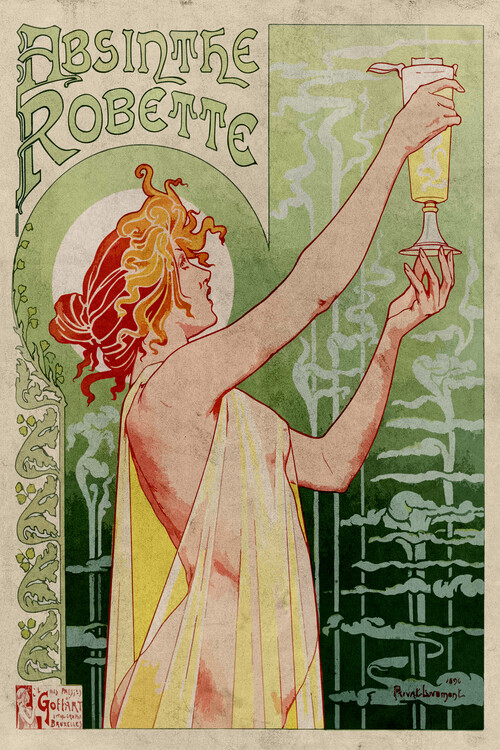 Poster Privat Livemonts Absinthe Robette 1896 Vintage Poster