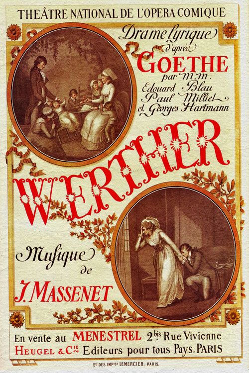 Poster Paris Opera Goethe Werther 1893 Vintage Poster