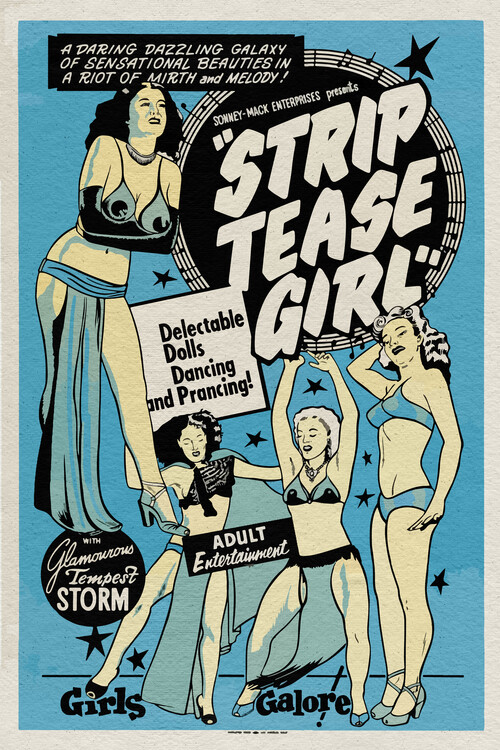 Poster Strip Tease Girls Vintage Poster