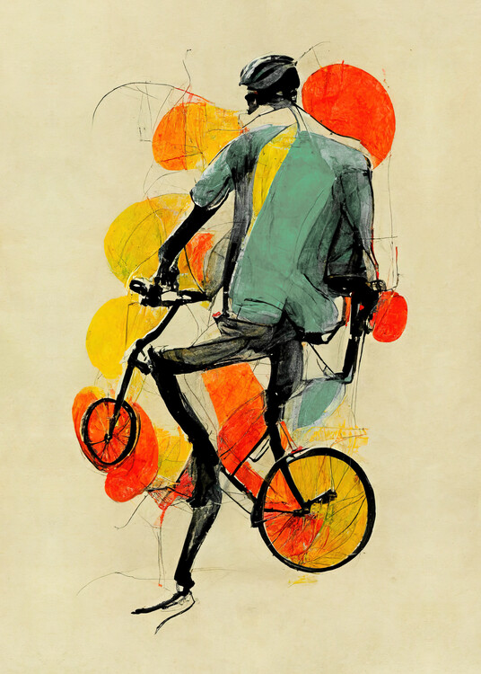 Canvas Print Rowerzysta