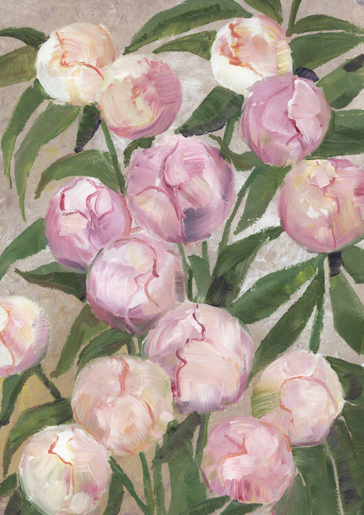 Poster Valenty painterly peonies