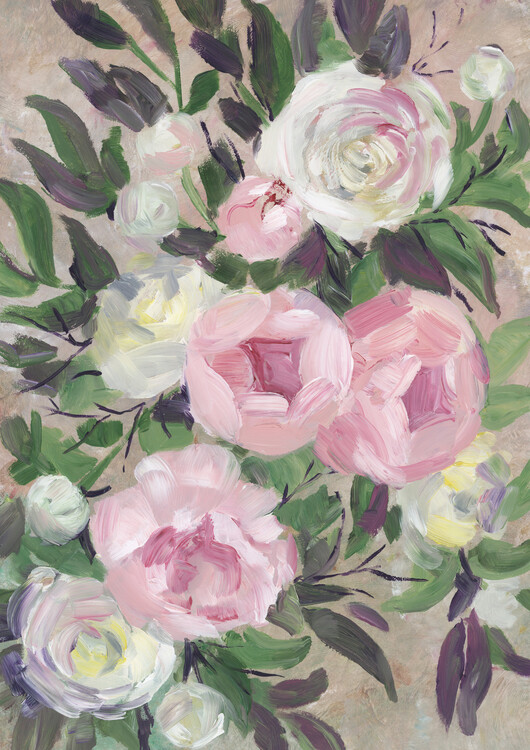 Poster Zoye painterly bouquet