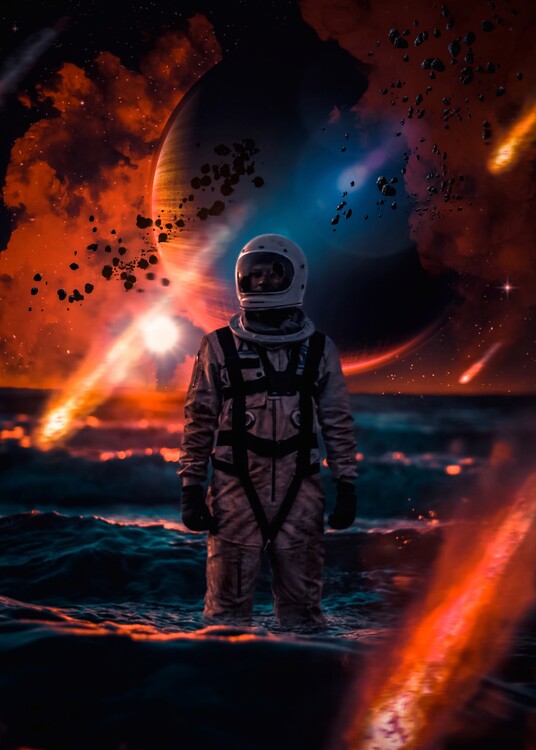 Plakat Lost Astronaut Asteroids End of the World