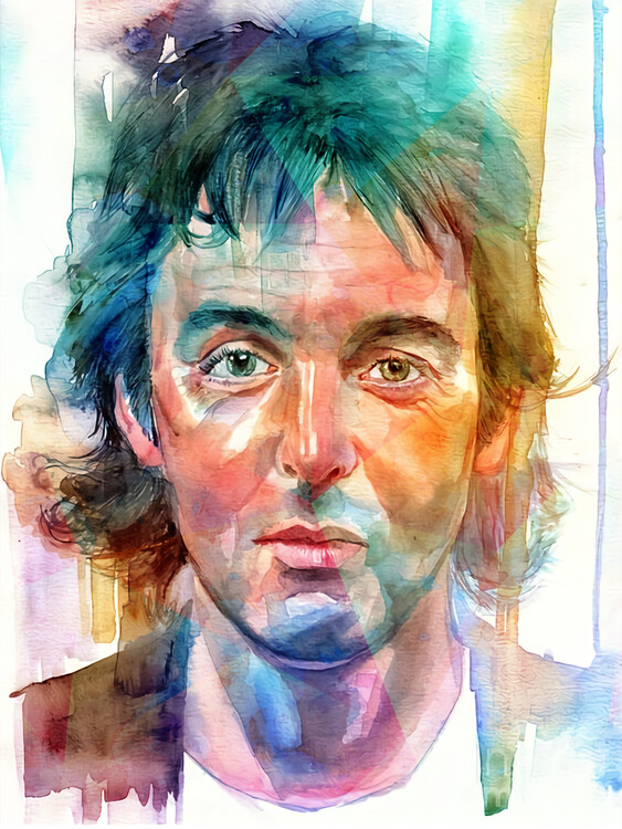 Plakát P. McCartney Portrait Watercolor