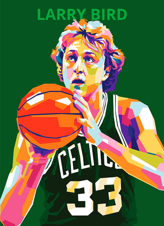 Poster Larry Bird basketball player