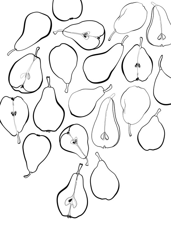 Poster Line art pears