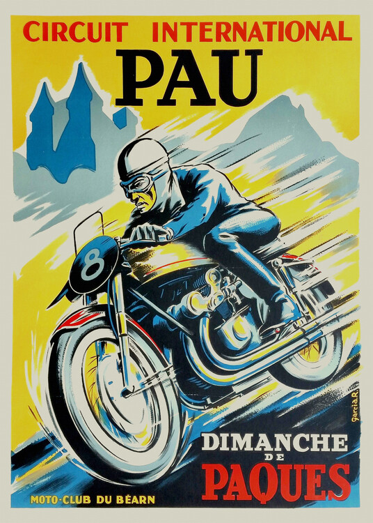 Poster Motorcycle Grand Prix de Pau
