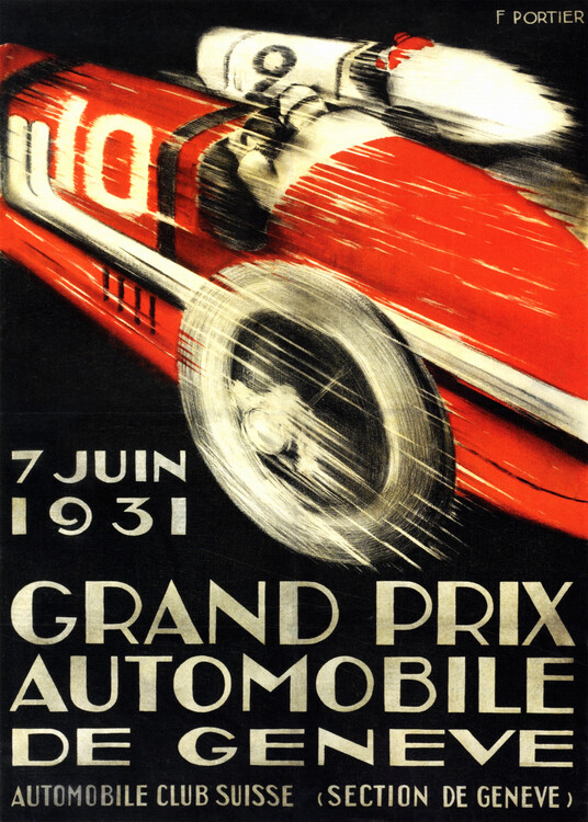Poster Grand Prix Automobile de Geneve, 1931, Francis Portier