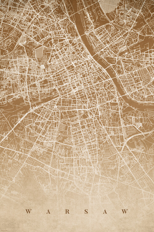 Plakát Vintage Warsaw