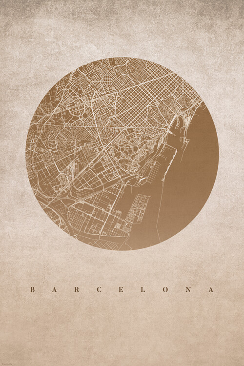 Poster Retro Barcelona