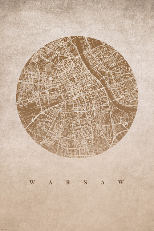 Plakát Vintage Warsaw