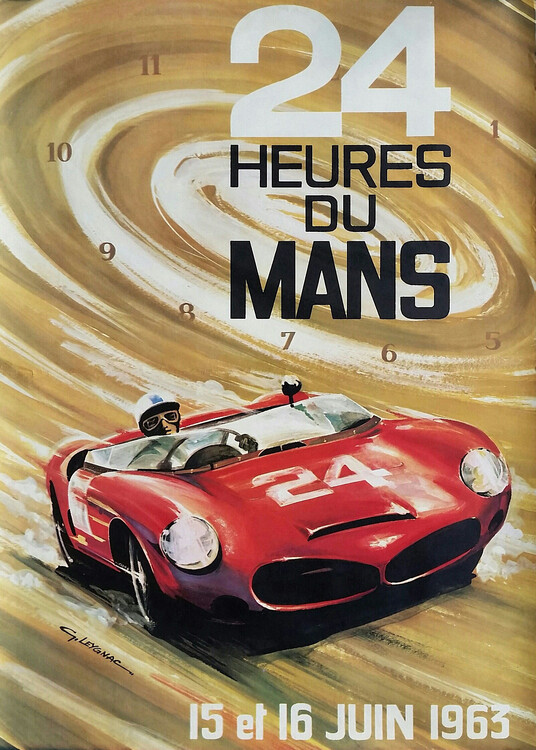 Canvas Print 1963 24 Hours of Le Mans. June 15th and 16th, 1963