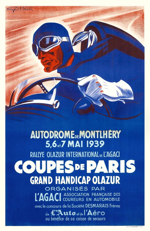 Poster The Paris Cup or Grand Prix de Paris auto race was held for the first time in 1939
