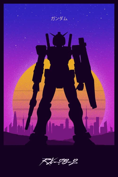 Plakat RX-78-2 in retro