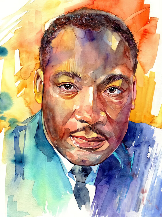 Poster Luther King Painting