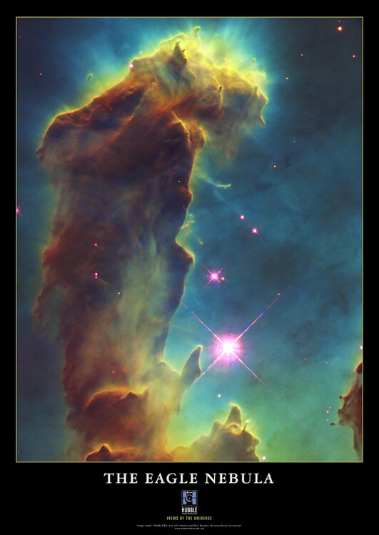 Αφίσα The Eagle Nebula, Solar System, Space, Galaxy, Nasa, ESA, Hubble