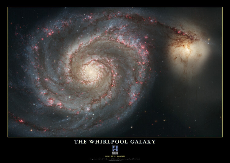 Αφίσα M51 (Messier 51) (The Whirlpool Galaxy), Space, Galaxy, Nasa, ESA, Hubble