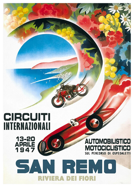 Canvas Print 1947 Circuiti Internazionali San Remo