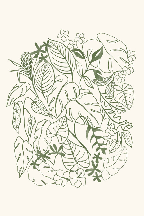 Plakát Pati Cascino - Tropical Green