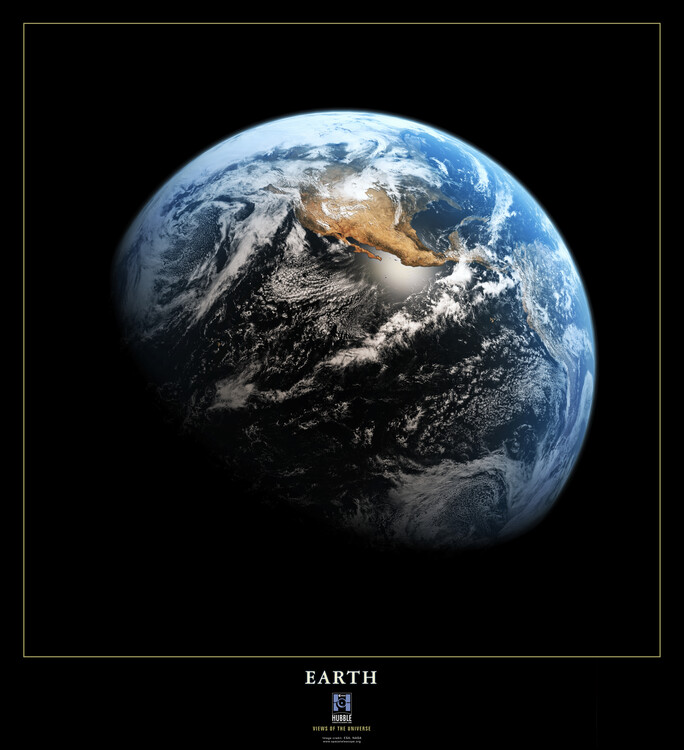 Poster Earth, Solar System, Space, Galaxy, Nasa, ESA, Hubble