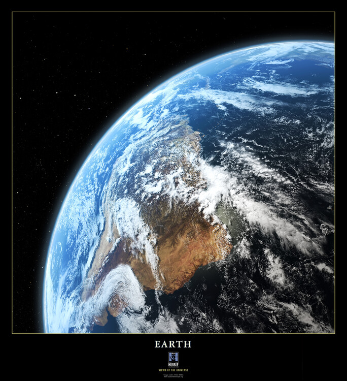 Poster Earth, Solar System, Space, Galaxy, Nasa, ESA, Hubble