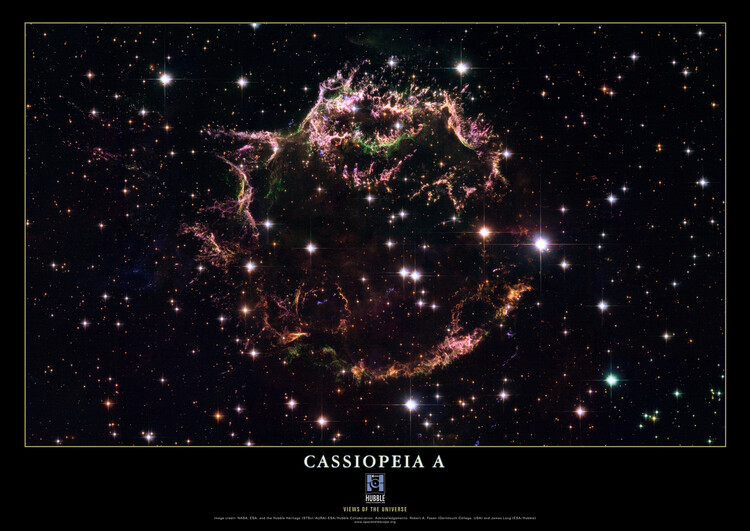 Juliste Cassiopeia A - supernova remnant, Solar System, Space, Galaxy, Nasa, ESA, Hubble