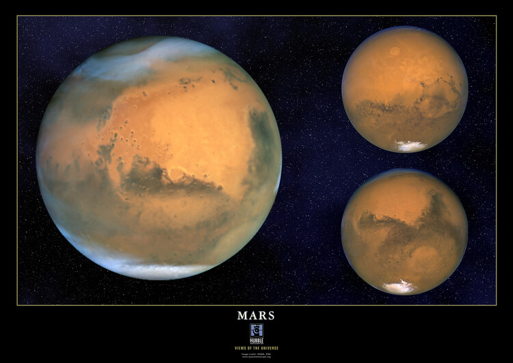 Juliste Mars, Solar System, Space, Galaxy, Nasa, ESA, Hubble