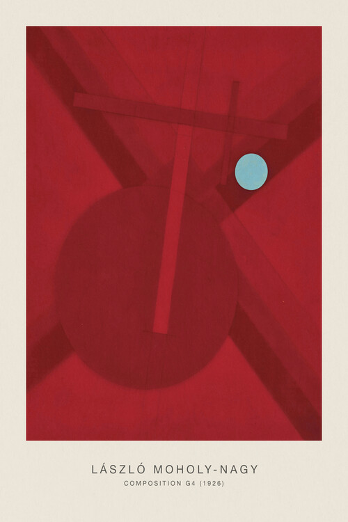 Poster Composition G4 (Original Bauhaus in Red, 1926) - Laszlo / László Maholy-Nagy
