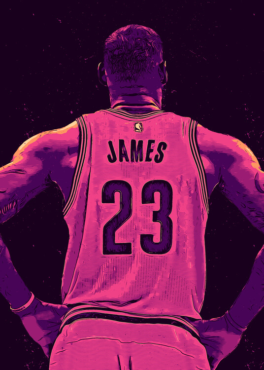Poster Lebron J. Basketball player