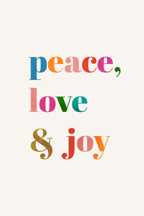 Poster Peace, love and joy