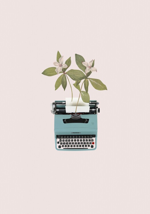 Poster Botanical typewriter