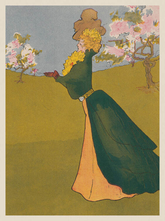 Póster Spring from The Seasons (Vintage Portrait of a Lady) - Leonetto Cappiello