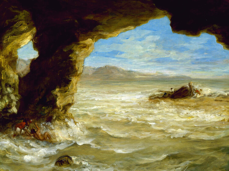 Canvas Print Shipwreck on the Coast