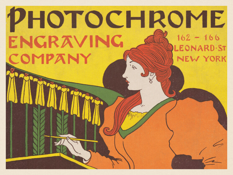 Levně Plakát, Obraz - Photochrome engraving company, 1895, Louis Rhead, 40 × 30 cm