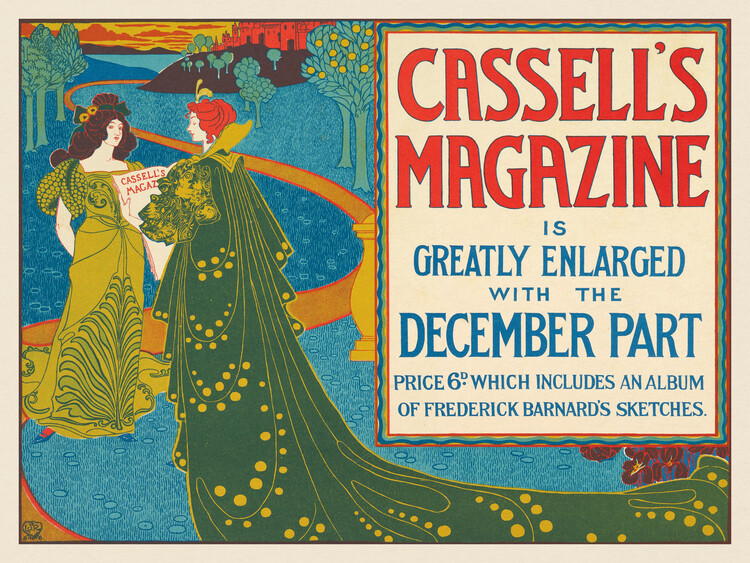 Levně Plakát, Obraz - Cassell's Magazine, December, Louis Rhead, 40 × 30 cm