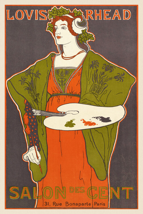 Poster Salon Des Cent (Vintage Female Painter) - Louis Rhead