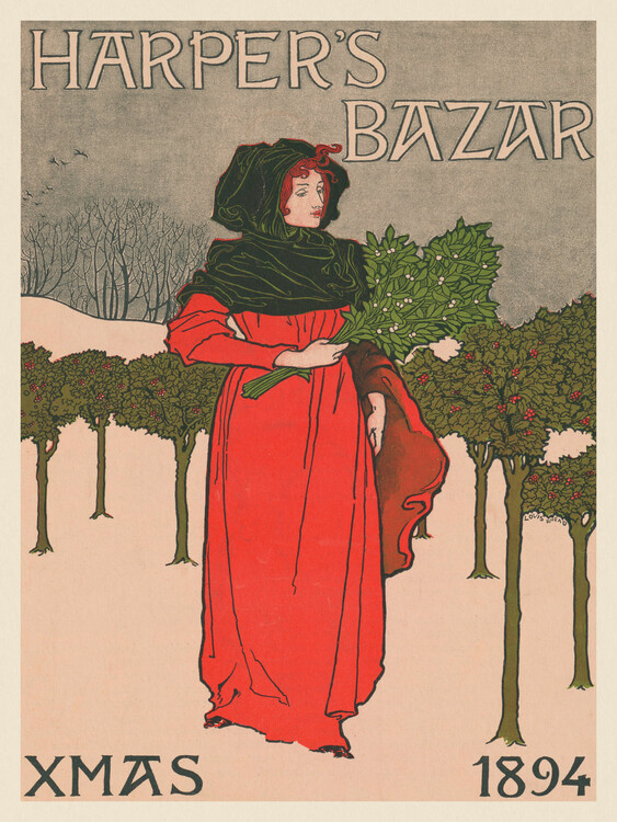 Levně Plakát, Obraz - Harpers Bazar Christmas 1894, Louis Rhead, 30 × 40 cm