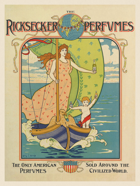 Poster The Ricksecker Perfumes (Vintage Perfume Ad) - Louis Rhead