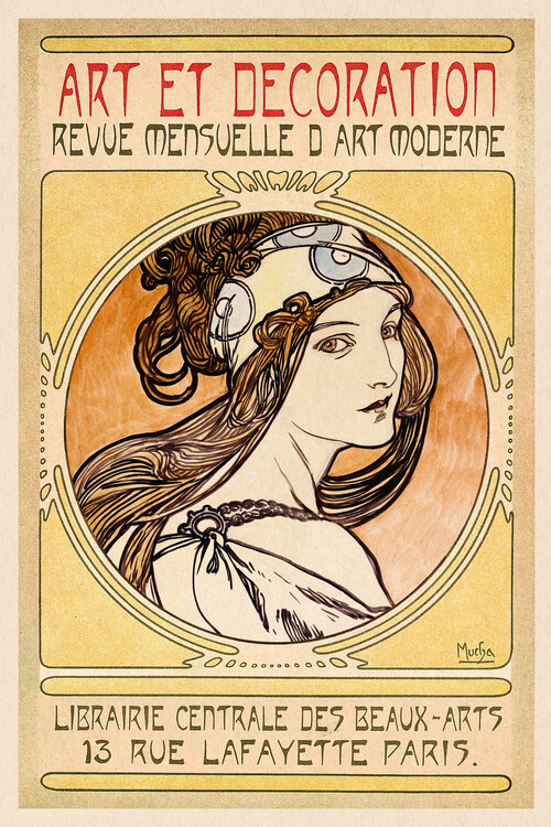 Levně Plakát, Obraz - Art et Decoration, 1902, Alfons Mucha, 26.7 × 40 cm