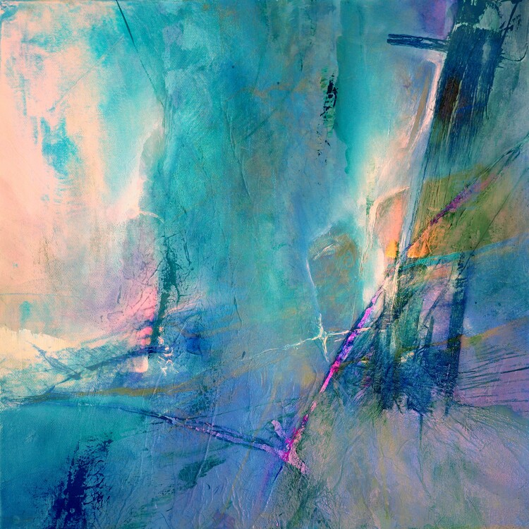 Plakat Flying away - turquoise meets rose