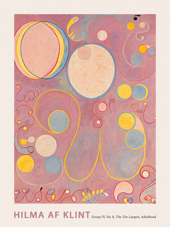 Poster The Very First Abstract Collection, The 10 Largest (No.8 in Purple) - Hilma af Klint