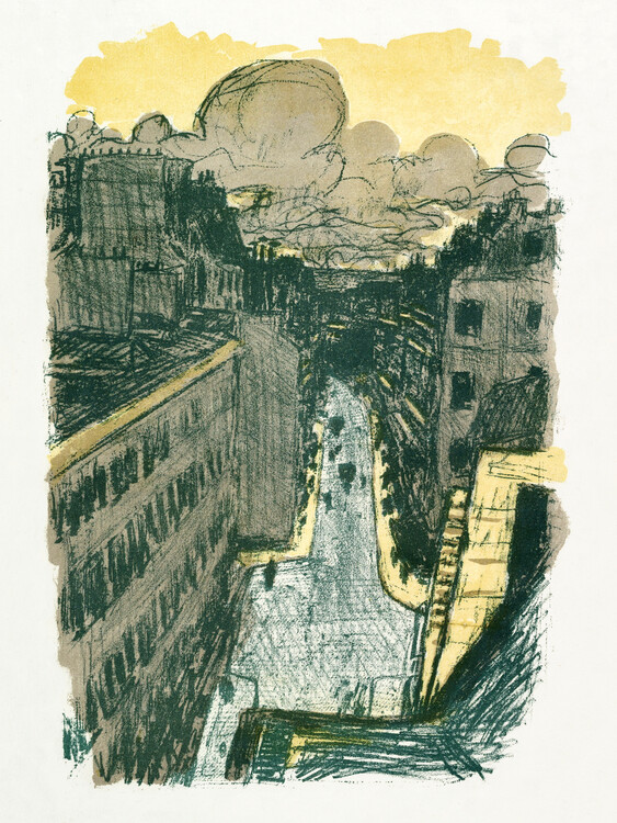 Poster A Street in France (Vintage Aspects of Life in Paris) - Pierre Bonnard