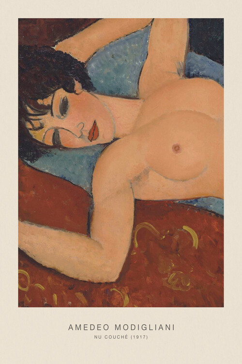 Poster Nu Couché (Reclining Female Nude with Exposed Breasts) - Amedeo Modigliani