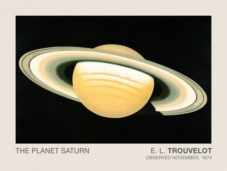 Poster The Planet Saturn (Stargazing / Vintage Space Station / Astronomy / Celestial Science Poster) - E. L. Trouvelot