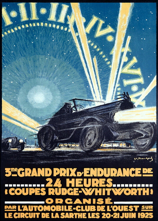 Poster Gran Prix d' Endurance Car Race 1925