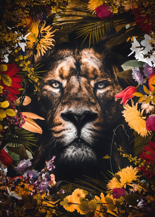 Плакат The Lion King in Flowers Blossom