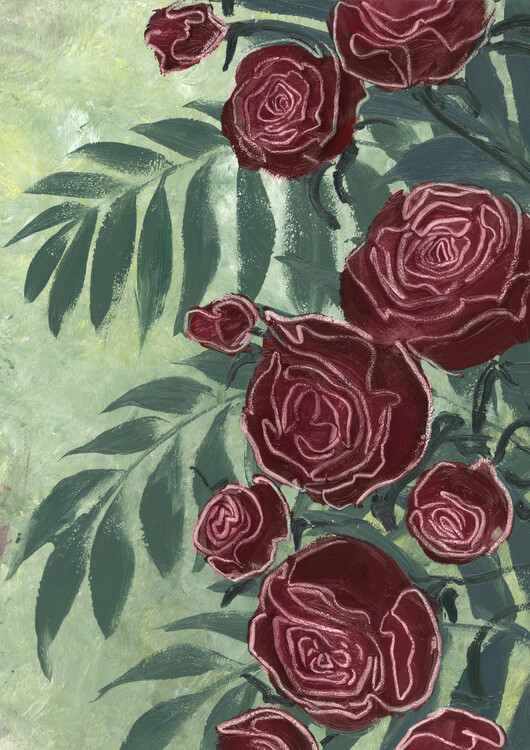 Poster Ollien red roses
