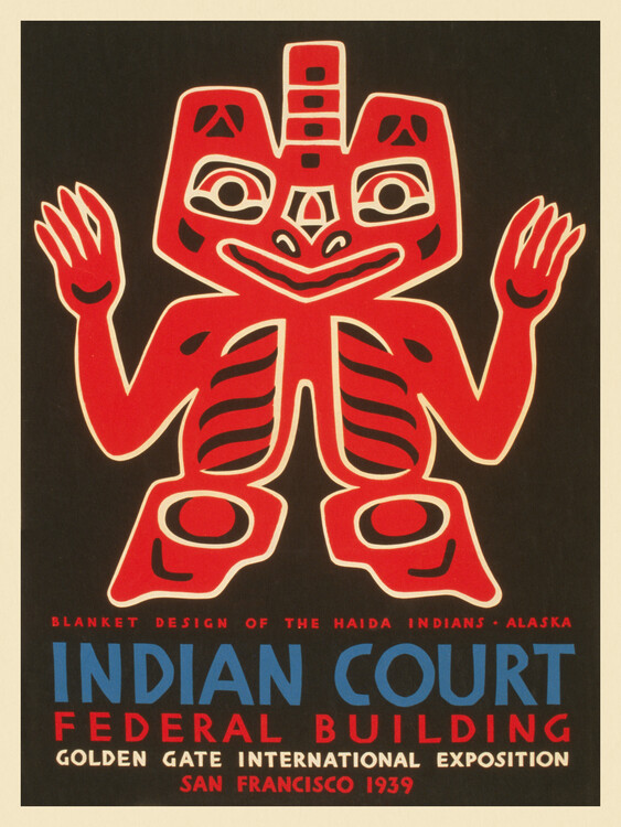 Poster Blanket Design of the Haida Indians - Golden Gate International Exposoition, San Francisco (Vintage Graphic Ad Poster)