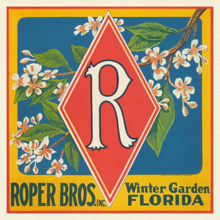 Poster Diamond R Brand Winter Garden Produce