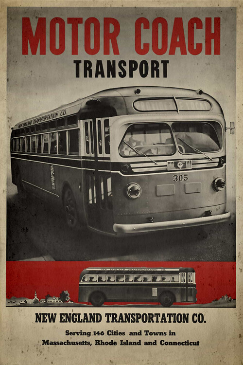Poster Motor coach transport poster